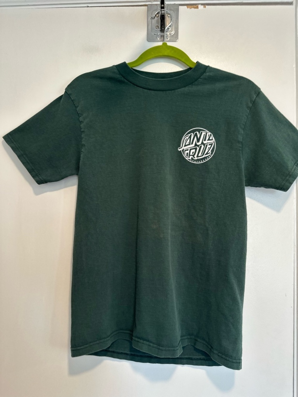 Santa Cruz Skateboard Opus Dot Hunter Green Mens Sz:S Logo Y2K Surfer T-Shirt